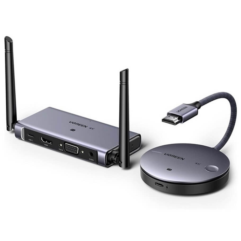 Bộ phát nhận tín hiệu HDMI+VGA không dây Ugreen 90909A